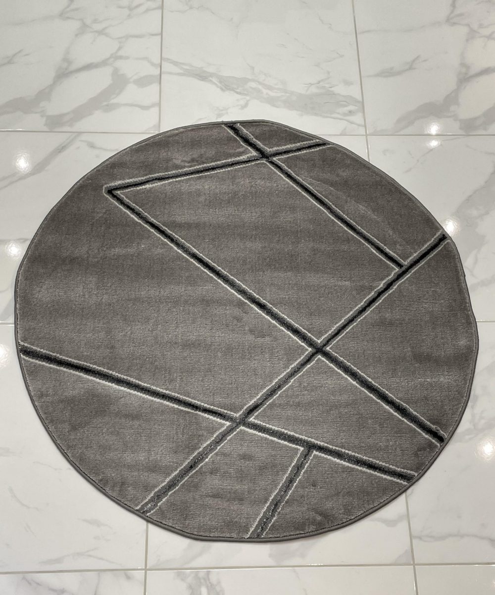 Sara 1203 silver rund matta.